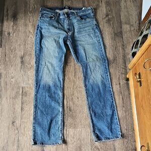 Y2k Hollister Men's Classic Blue Straight Jeans 33 X 32 Boot Cut